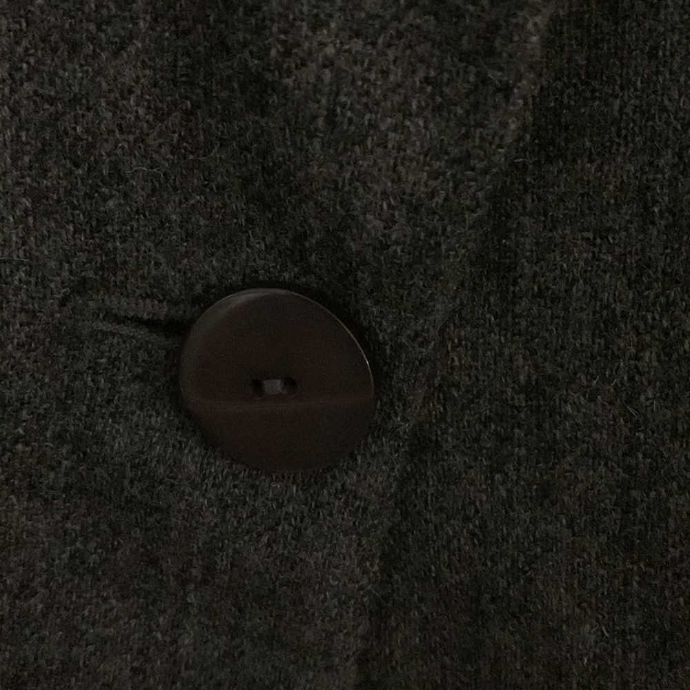 Sag Harbor 100% Wool Heathers Charcoal One Button Blazer Jacket Size 14 - Picture 4 of 5